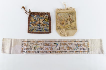 Lot of Turn of the Century Qing Dynasty Embroidery