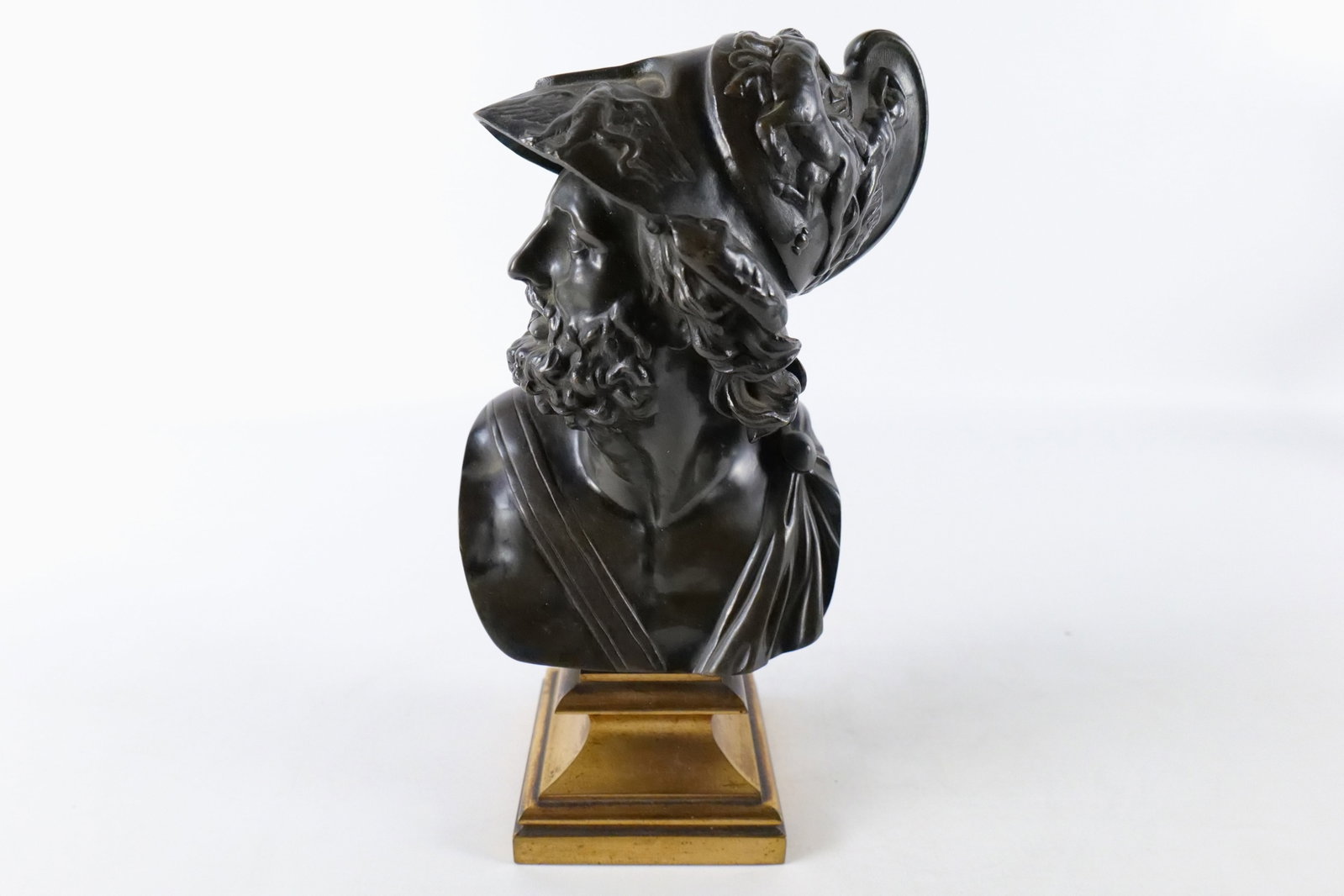 Bronze Statue - Bust of Ajax: Bronze Statue depicting Bust of Ajax. After Pierre Puget. Measures 11" tall x 5.5" wide. All invoices must be paid within 24 hours of the sale. We offer multiple shipping options please read the shipp