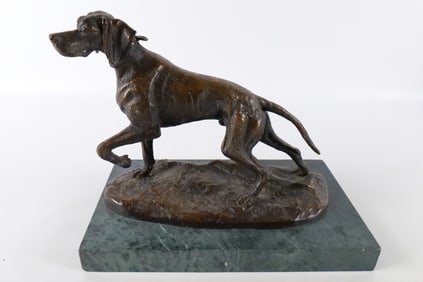 Bronze Sculpture of Hunting Dog