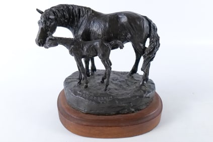 Bronze Statue Entitled "Rangeland Kiss"