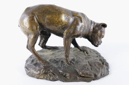 Bronze Figure of Hunting Dog