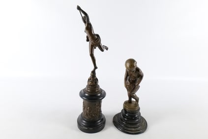 Lot of 2 Bronze Figurines
