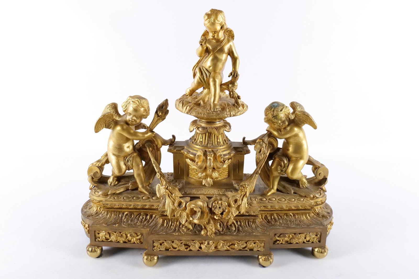 Gold Gilt Bronze Mantle Centerpiece (1 of 10)
