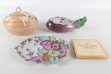 Lot of 3 Porcelain Serving Pieces