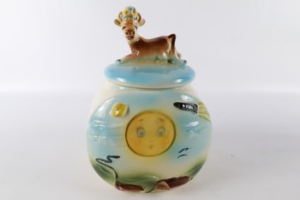 Vintage Cow Jumping Over the Moon Flicker/Flasher Cookie Jar