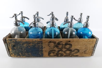 Lot of 10 Vintage Seltzer Bottles