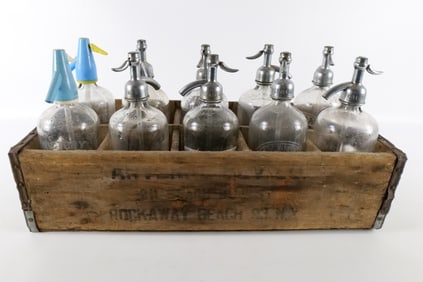 Lot of 10 Vintage Seltzer Bottles