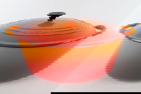 Le Creuset Enameled Cast Iron Flame Orange Oval Dutch Oven with Lid: Le Creuset Enameled Cast Iron Flame Orange Oval Dutch Oven with Lid. 35cm. All invoices must be paid within 24 hours of the sale. We offer multiple shipping options please read the shipping terms to
