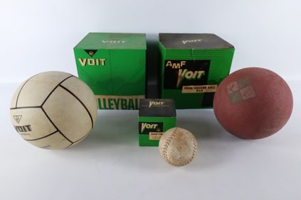 Lot of 3 Voit Vintage Sports Balls