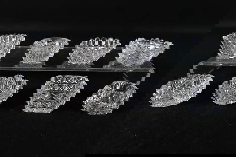 Lot of 8 Antique Cut Glass Table Salt Cellars: Lot of 8 Antique Cut Glass Table Salt Cellars. Tallest measures 1.5". All invoices must be paid within 24 hours of the sale. We offer multiple shipping options please read the shipping terms to
