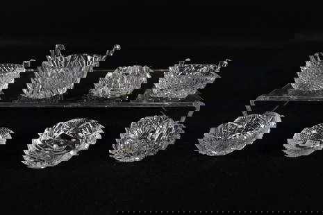 Lot of 8 Antique Cut and Pressed Glass Table Salt Cellars: Lot of 8 Antique Cut and Pressed Glass Table Salt Cellars. Tallest measures 2". All invoices must be paid within 24 hours of the sale. We offer multiple shipping options please read the shipping terms