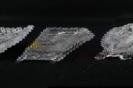 Lot of 2 Antique Pressed Glass Open Master Salt Cellars: Lot of 2 Antique Pressed Glass Open Master Salt Cellars. Tallest measures 2". All invoices must be paid within 24 hours of the sale. We offer multiple shipping options please read the shipping terms