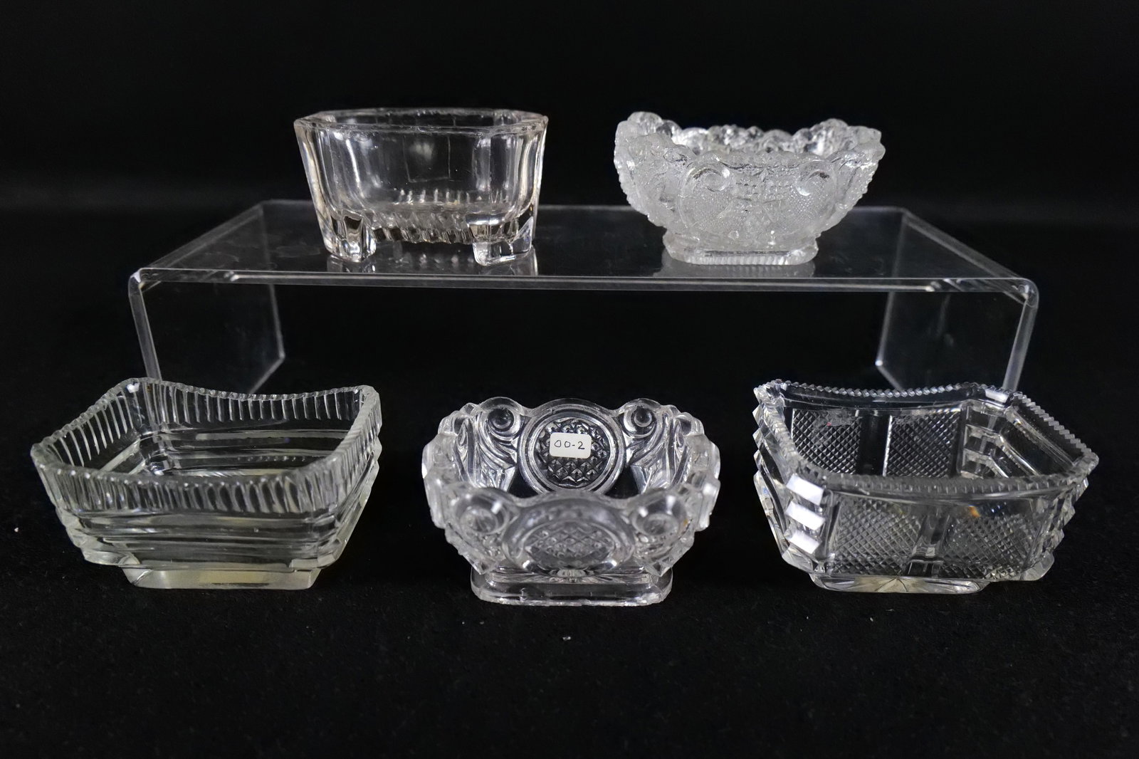Lot of 5 Antique Pressed Glass Open Master Salt Cellar's (1 of 11)