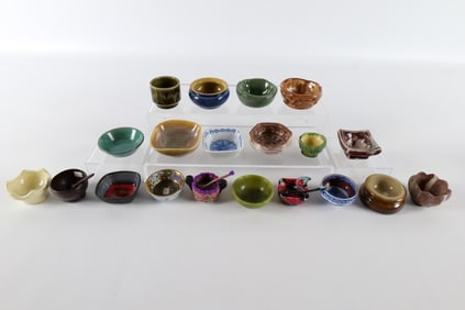 Lot of 20 Mixed Open Salt Cellars