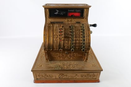 Antique National Brass Cash Register