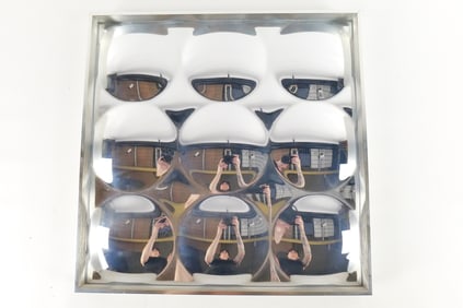 Mid Century Modern Turner 9 Diamond Bullet Mirror