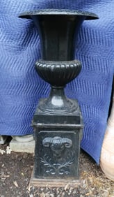 Victorian Style Oversized Planter on Figural Pedestal