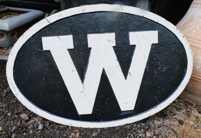 Cast Iron Railroad Sign