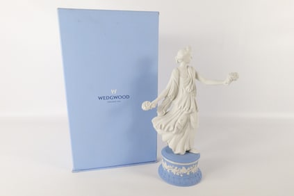 Wedgwood Blue and White Jasperware Figurine - The Dancing Hours