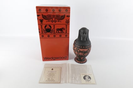 Wedgwood Egyptian Collection Canopic Vase Black Jasper
