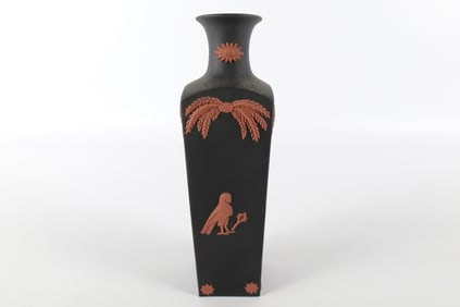 Wedgwood Black Jasperware and Terracotta Egyptian Vase