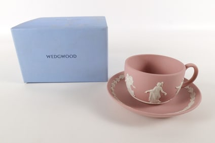 Wedgwood Pink Jasper Dancing Hours Cup and Saucer