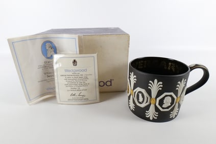 Wedgwood Josiah Wedgwood FRS Black and White Jasper Mug 250th Anniversary