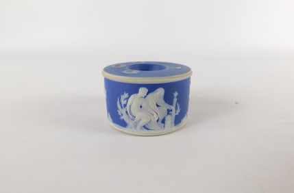 Wedgwood Cobalt Blue Jasperware Ink Well/Ink Stand