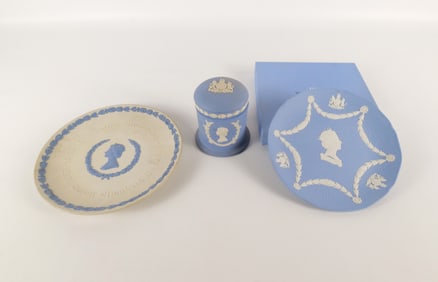 Lot of 3 Wedgwood Jasperware Commemorative Pieces