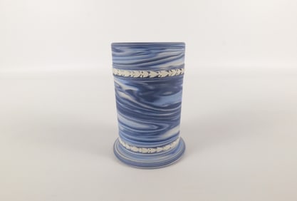 Blue Marble Jasperware Spill Vase