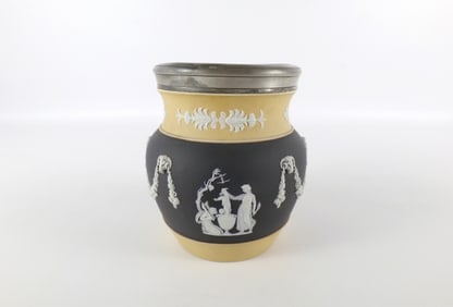 Antique Wedgwood Tricolor Biscuit Barrel Jar