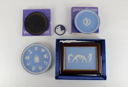 Lot of 5 Wedgwood Jasperware Olympic Pieces