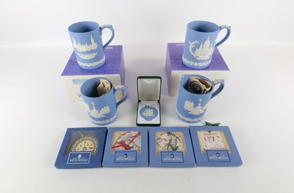 Lot of Wedgwood Jasperware Christmas Items