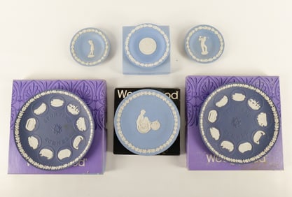 Lot of 6 Wedgwood Sports Themed Jasperware Plates