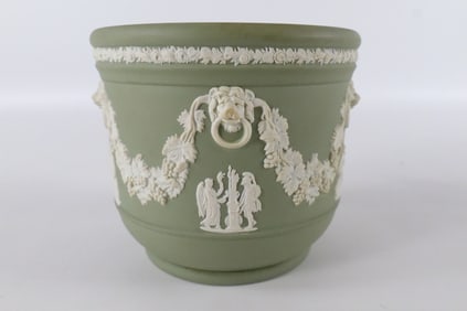 Wedgwood Sage Green Jasperware Planter