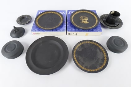 Large Lot of Wedgwood Black Basalt Pieces