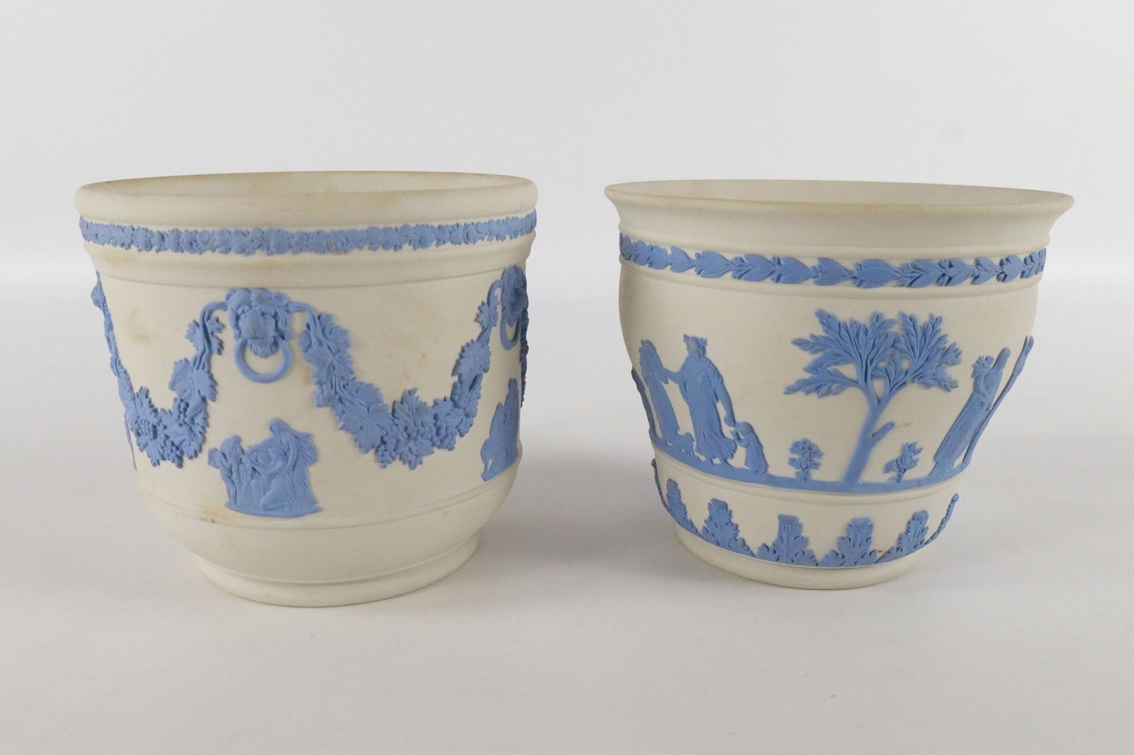Lot of 2 Wedgwood Reverse Blue on White Jasperware Pieces (1 of 15)
