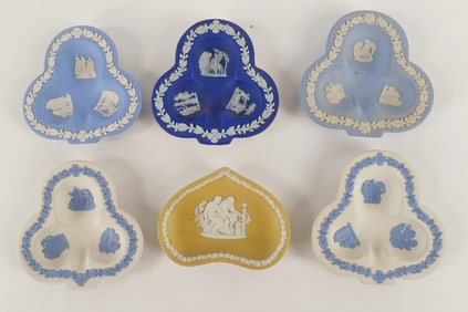 Lot of 6 Wedgwood Small Jasperware Dishes