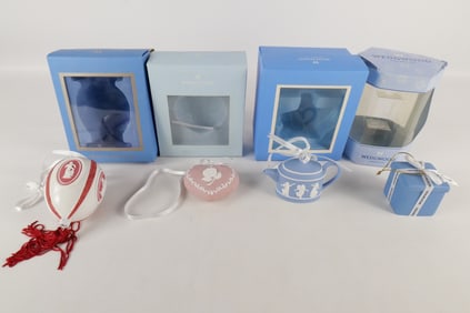 Lot of 4 Wedgwood Christmas Ornaments