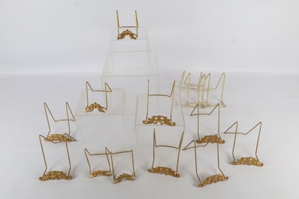 Lot of Plate and Display Stands
