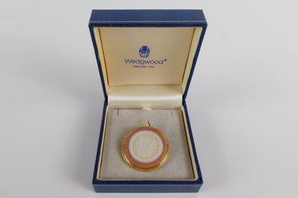 Wedgwood Tricolor 950 Sterling Brooch/Pendant