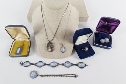 Lot of Mixed Sterling Wedgwood Jewelry