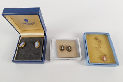 Lot of 3 Pieces of Vintage Wedgwood Jewelry