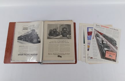Large Lot of Train Advertising