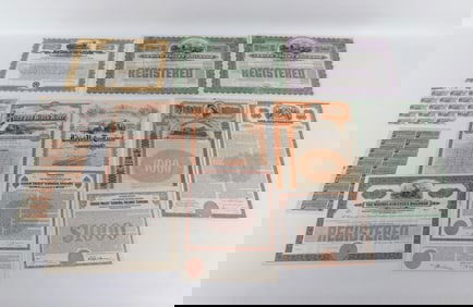 Group Lot of Railroad Stock Certificates