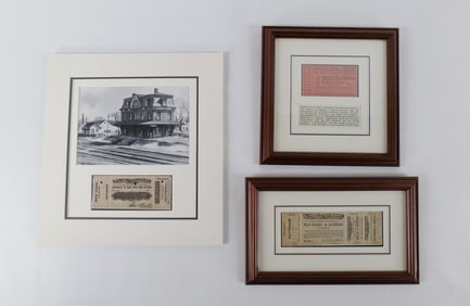 Group of Early Railroad Tickets