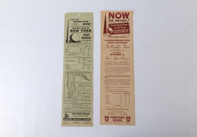 Lot of 2 New York World's Fair Last Chance Broadsides