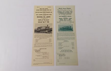 Lot of 3 National Railway Historical Society Excursions Broadsides