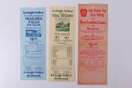 Lot of 3 Railroad Excursion Broadsides