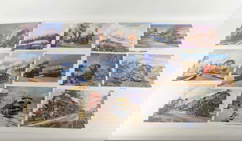Lot of Mixed Unframed Train Lithographs and Prints